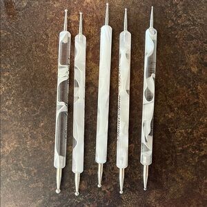 White Marble Nail Dotting Tools